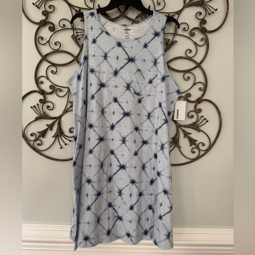 Sonoma tank dress or swim coverup. Great for beach! Size XL and NWT!